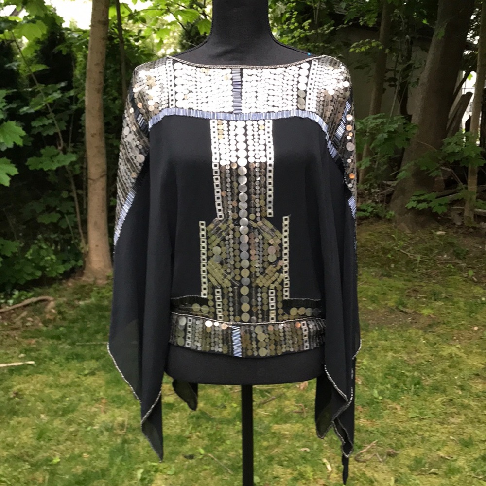 Silk draped top